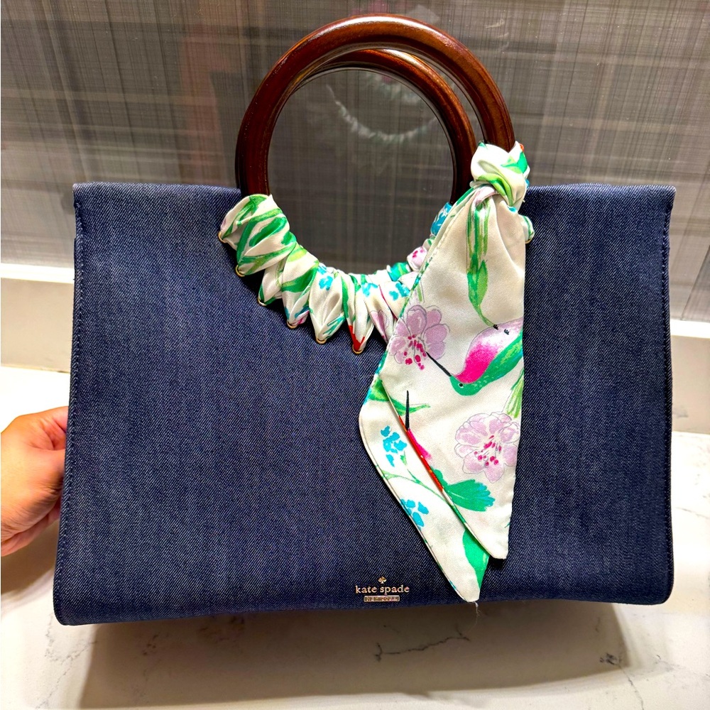 ♠️kate spade Ridgefield Street Katarina Denim Satchel